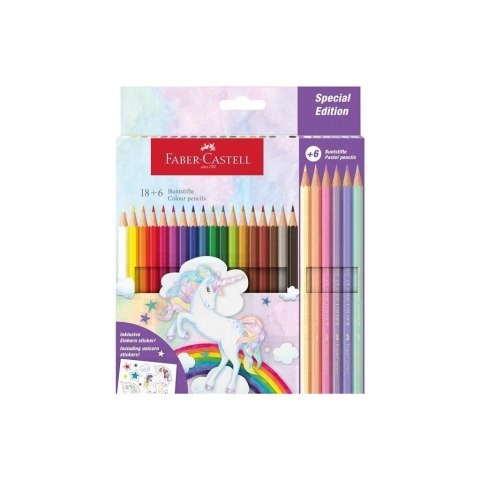 Kredki sześciokątne Unicorn 18+6 kol. Kredki sześciokątne Unicorn 18+6 kol.