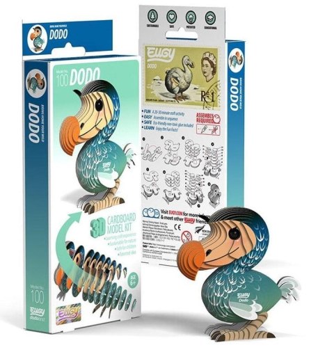 Ptak Dodo Eugy. Eko Układanka 3D Ptak Dodo Eugy. Eko Układanka 3D