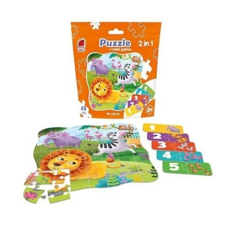 Puzzle 2w1 Zoo 49el Puzzle 2w1 Zoo 49el
