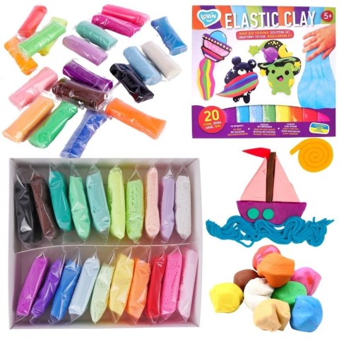 Zestaw lekkiej ciastoliny piankolina 20szt Zestaw lekkiej ciastoliny piankolina 20szt