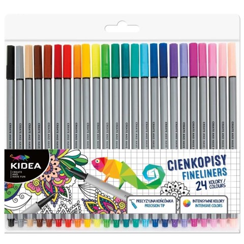 Cienkopisy 24 kolory KIDEA Cienkopisy 24 kolory KIDEA
