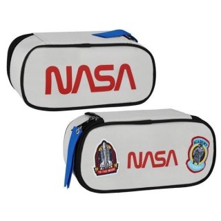 Piórnik saszetka owalna zamek NASA popielata