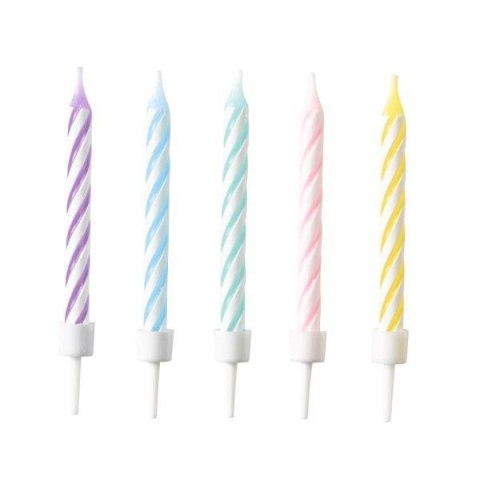 Świeczki urodzinowe Pastel Rainbow 10szt. Świeczki urodzinowe Pastel Rainbow 10szt.