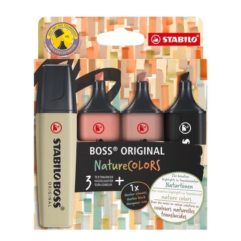 Zakreślacz Boss Original Naturecolors 4szt Zakreślacz Boss Original Naturecolors 4szt