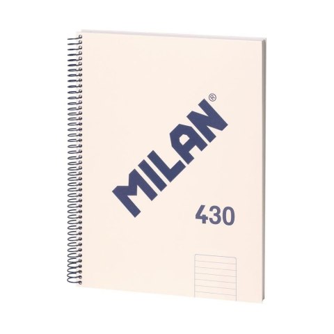 Zeszyt na spirali A4/80K linia 1918 beżowy MILAN Zeszyt na spirali A4/80K linia 1918 beżowy MILAN
