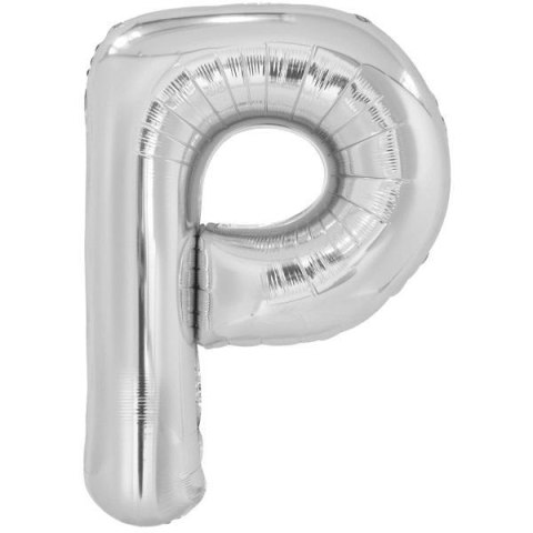 Balon foliowy litera P srebrna 60,5x86cm Balon foliowy litera P srebrna 60,5x86cm