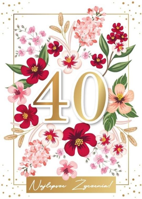 Karnet urodziny 40 Karnet urodziny 40