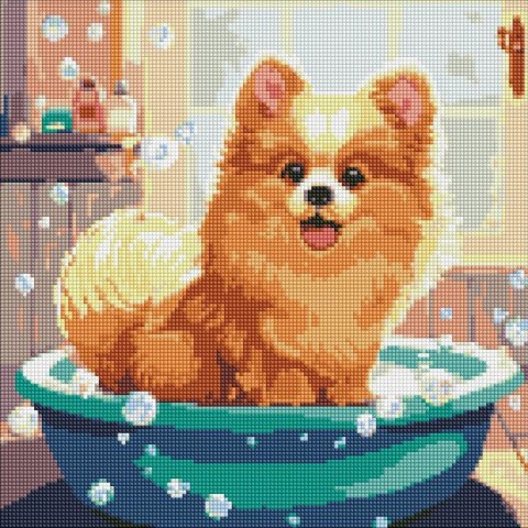 Diamentowa mozaika - Little fluffy 40x40cm Diamentowa mozaika - Little fluffy 40x40cm