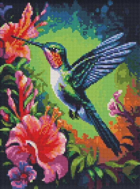 Diamentowa mozaika - Wdzięczny koliber 30x40cm Diamentowa mozaika - Wdzięczny koliber 30x40cm