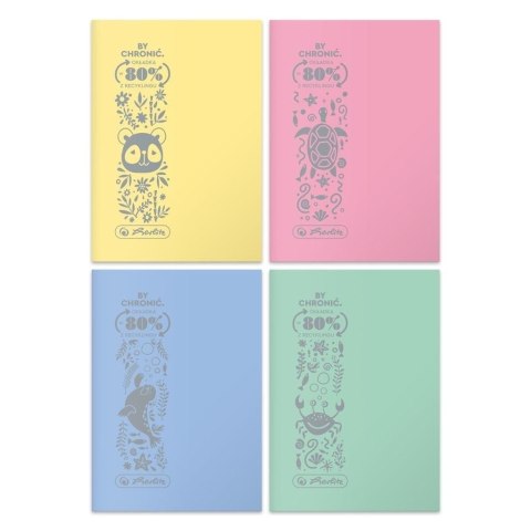 Zeszyt A5/32K kratka Eco PP pastel (5szt)