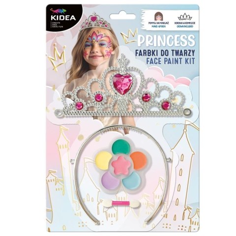 Farbki do twarzy princess z tiarą KIDEA Farbki do twarzy princess z tiarą KIDEA