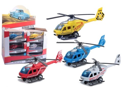 Helikoptery ratunkowe metal 4 kolory mix Helikoptery ratunkowe metal 4 kolory mix