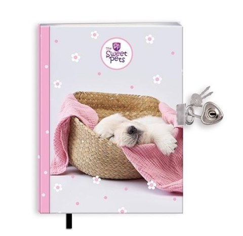 Pamiętnik z zakładką i kłódką The sweet pets Pies Pamiętnik z zakładką i kłódką The sweet pets Pies
