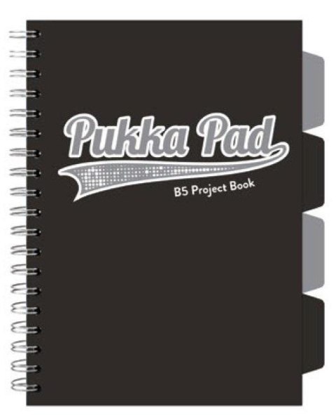 Project Book Black B5/100K kratka czarny (3szt) Project Book Black B5/100K kratka czarny (3szt)