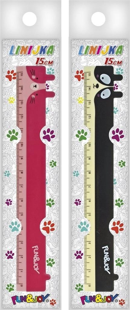 Linijka plastikowa 15cm zwierzątka mix Linijka plastikowa 15cm zwierzątka mix