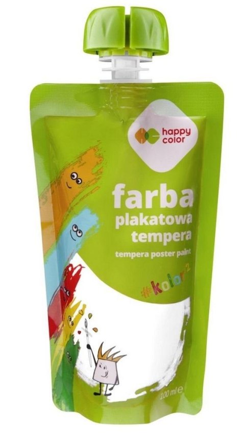 Farba tempera 100ml biała HAPPY COLOR Farba tempera 100ml biała HAPPY COLOR
