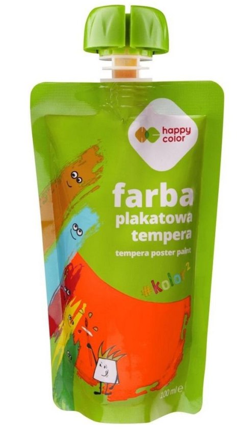 Farba tempera 100ml neon pomarańczowa HAPPY COLOR Farba tempera 100ml neon pomarańczowa HAPPY COLOR