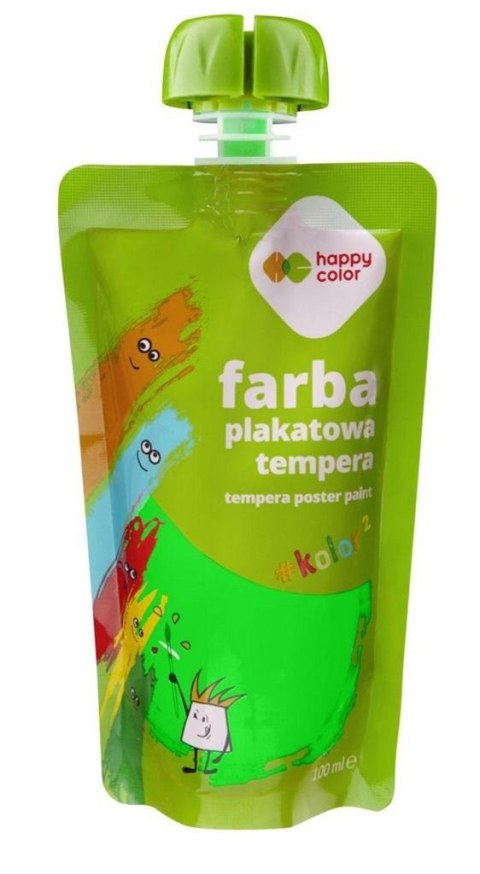 Farba tempera 100ml neon zielona HAPPY COLOR Farba tempera 100ml neon zielona HAPPY COLOR