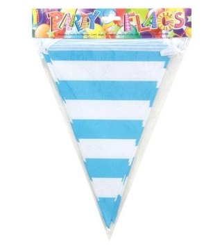 Girlanda flagi w paski niebieska 27.5cmx10m
