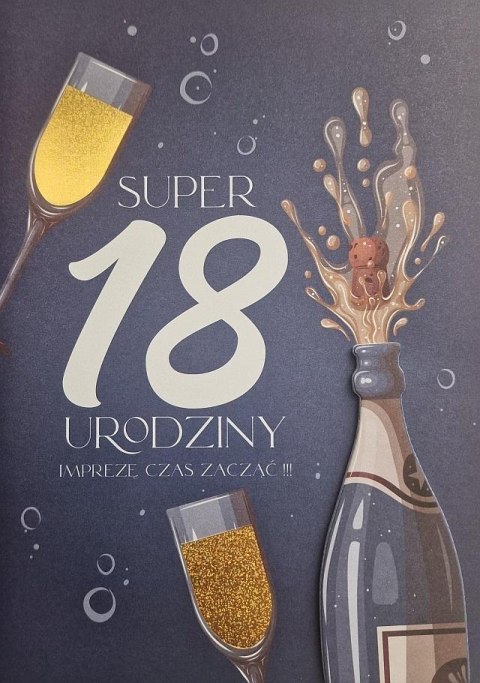 Karnet Urodziny 18 męskie Karnet Urodziny 18 męskie