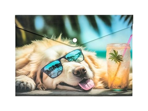 Koperta A4 PP na napę z nadrukiem Chillout Dog Koperta A4 PP na napę z nadrukiem Chillout Dog