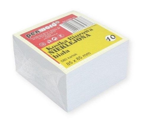 Kostka biurowa biała 85x85x50mm 580K Kostka biurowa biała 85x85x50mm 580K