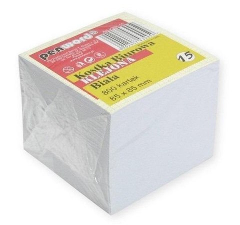 Kostka biurowa biała 85x85x70mm 800K