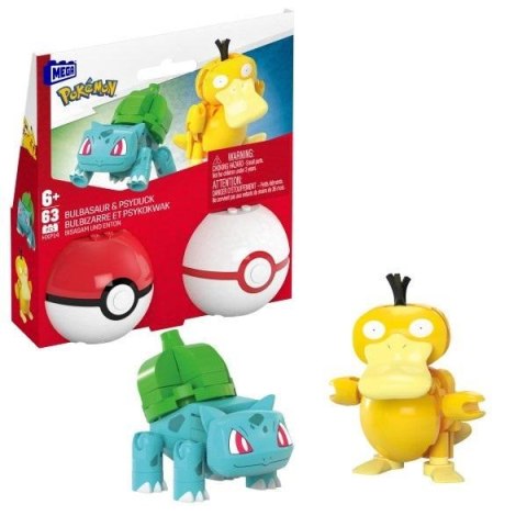 Mega Pokemon Pokeball Bulbasaur i Psyduck HXP14 Mega Pokemon Pokeball Bulbasaur i Psyduck HXP14