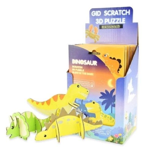 Puzzle 3D zdrapki świecące w ciemności Dinozaury Puzzle 3D zdrapki świecące w ciemności Dinozaury