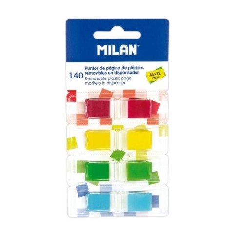 Zakładki indeksujące fluo 4 kolory 140szt MILAN Zakładki indeksujące fluo 4 kolory 140szt MILAN