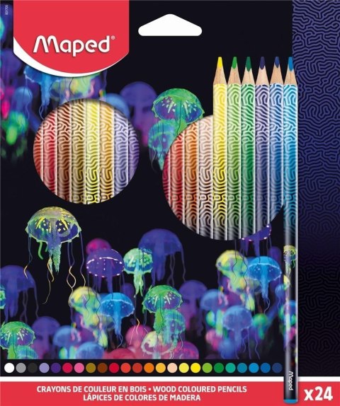Kredki Deepsea 24szt MAPED Kredki Deepsea 24szt MAPED