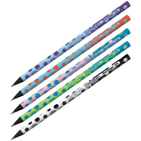 Ołówek z czarnego drewna Dots MIX Ołówek z czarnego drewna Dots MIX