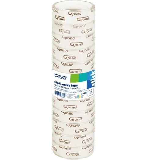 Taśma biurowa 12mmx10m (12szt) GRAND Taśma biurowa 12mmx10m (12szt) GRAND