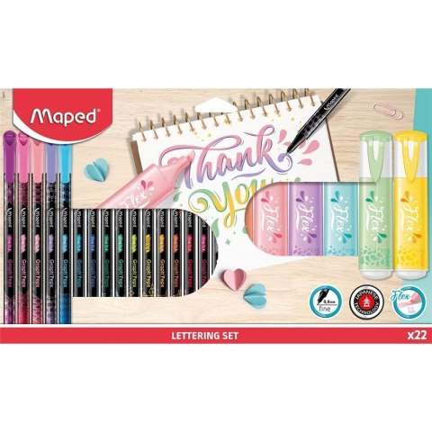 Zestaw do letteringu 22 elementy MAPED Zestaw do letteringu 22 elementy MAPED