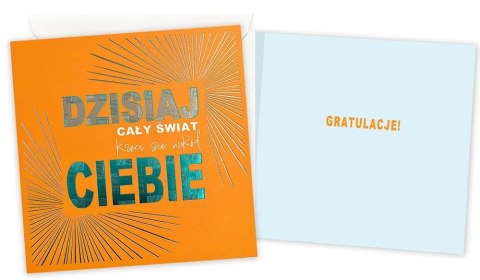Karnet Gratulacje Świat kręci się wokół Ciebie Karnet Gratulacje Świat kręci się wokół Ciebie