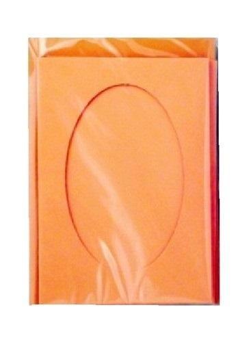 Karty passepartout prostokąt pomarańcz 10,5x15cm