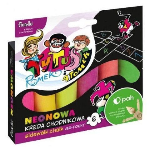 Kreda chodnikowa neon Tytus 6 kolorów FIORELLO Kreda chodnikowa neon Tytus 6 kolorów FIORELLO