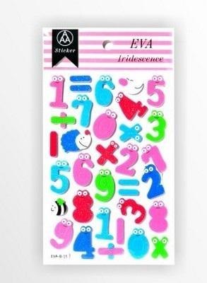 Stiker z elementami z pianki z lekkim brokatem Stiker z elementami z pianki z lekkim brokatem