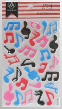 Stiker z elementami z pianki z lekkim brokatem Stiker z elementami z pianki z lekkim brokatem