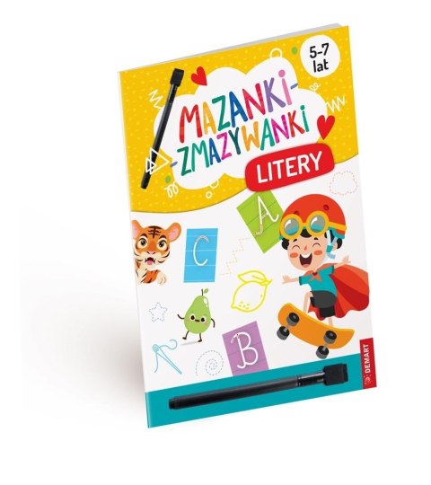 Mazanki-zmazywanki. Kolorowe litery. Ćwiczenia Mazanki-zmazywanki. Kolorowe litery. Ćwiczenia