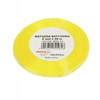 Wstążka satynowa kanarkowy 6mm x 32m