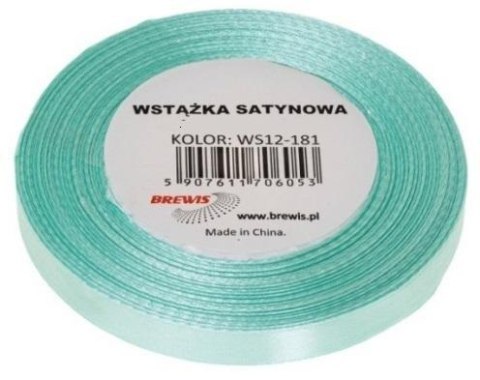 Wstążka satynowa miętowa 12mm x 32m Wstążka satynowa miętowa 12mm x 32m