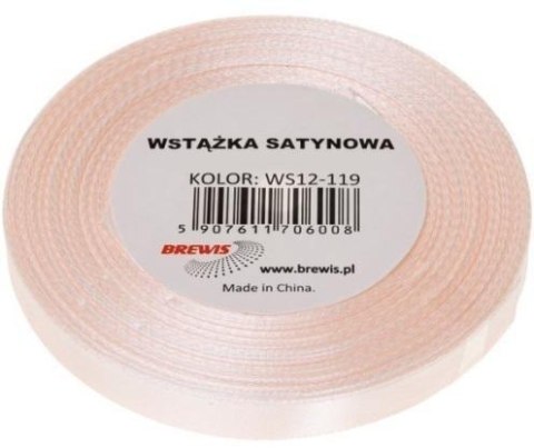 Wstążka satynowa szampańska 12mm x 32m Wstążka satynowa szampańska 12mm x 32m