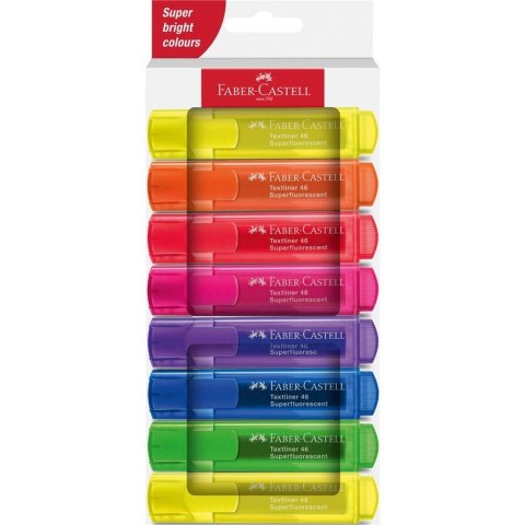 Zakreślacz neonowy 8 kolorów FABER CASTELL Zakreślacz neonowy 8 kolorów FABER CASTELL