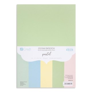 Zestaw papierów pastelowych A4 220g 20 arkuszy