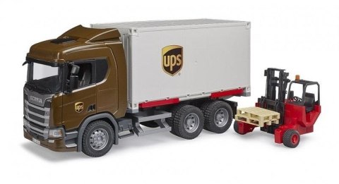 Scania Super 560R kontener UPS z wózkiem widłowym Scania Super 560R kontener UPS z wózkiem widłowym