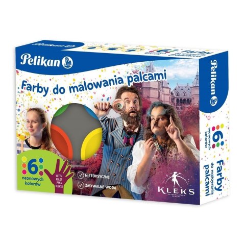 Farby do malowania palcami neon 6 kolorów Farby do malowania palcami neon 6 kolorów