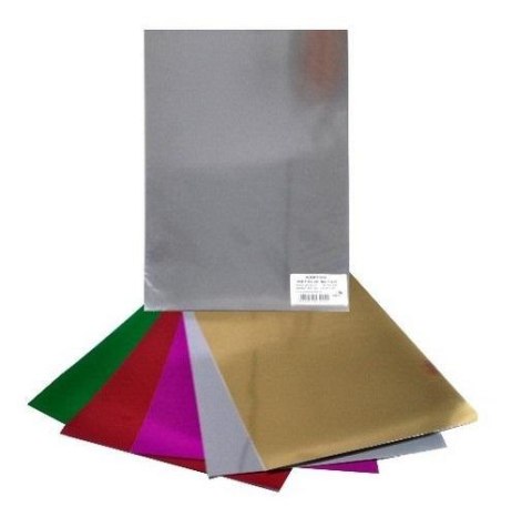 Karton metaliczny kolorowy 250g B4 5 arkuszy Karton metaliczny kolorowy 250g B4 5 arkuszy