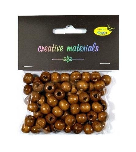 Koraliki drewniane brąz 10mm 25g Koraliki drewniane brąz 10mm 25g