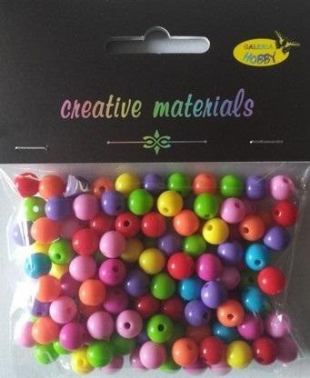 Koraliki okrągłe kolorowe 8mm ok 40g Koraliki okrągłe kolorowe 8mm ok 40g